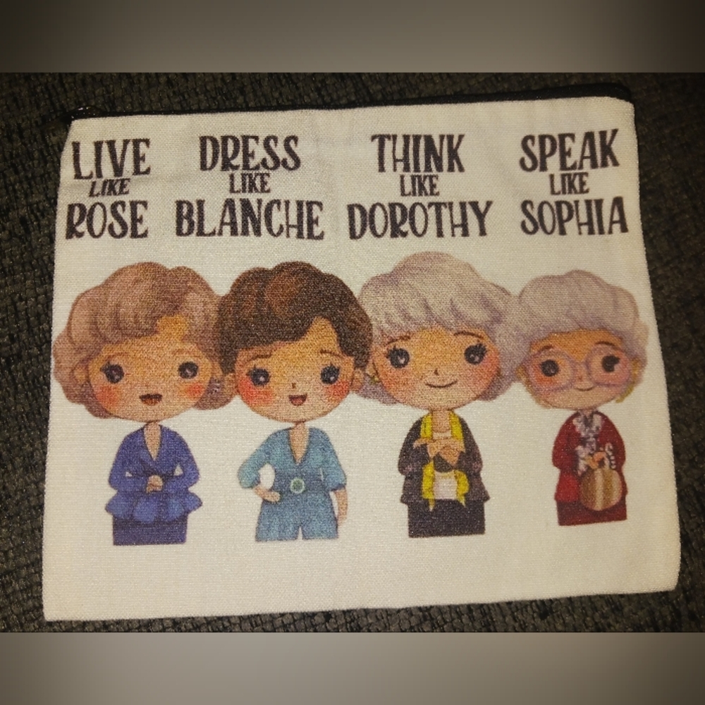 Brand New, Unused, Adorable GOLDEN GIRLS Pouch or Makeup Bag
